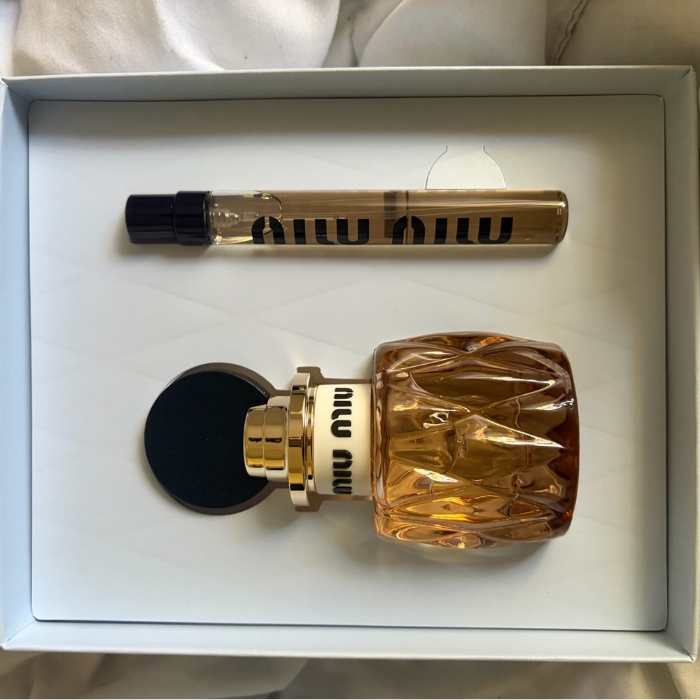 Miu Miu Fragrance Duo with Gold and Black Accents